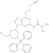 N2-Isobutyryl-O6-cyanoethyl-7’-OH-N-trityl-morpholino guanine