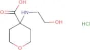 4-[(2-Hydroxyethyl)amino]oxane-4-carboxylic acid hydrochloride