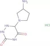 6-(3-Aminopyrrolidin-1-yl)-2,3,4,5-tetrahydro-1,2,4-triazine-3,5-dione hydrochloride