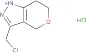 3-(Chloromethyl)-1H,4H,6H,7H-pyrano[4,3-c]pyrazole hydrochloride