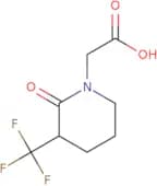2-[2-Oxo-3-(trifluoromethyl)piperidin-1-yl]acetic acid