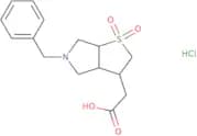2-{5-Benzyl-1,1-dioxo-hexahydro-2H-1λ6-thieno[2,3-c]pyrrol-3-yl}acetic acid hydrochloride