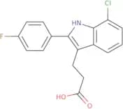 3-[7-Chloro-2-(4-fluorophenyl)-1H-indol-3-yl]propanoic acid