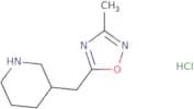 3-[(3-Methyl-1,2,4-oxadiazol-5-yl)methyl]piperidine hydrochloride