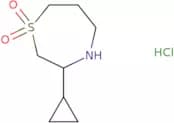 3-Cyclopropylhexahydro​-​1,​4-​thiazepine 1,​1-​dioxide hydrochloride