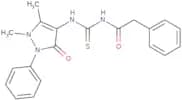 N-(((2,3-dimethyl-5-oxo-1-phenyl(3-pyrazolin-4-yl))amino)thioxomethyl)-2-phenylethanamide