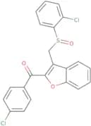 (4-Chlorophenyl)(3-{[(2-chlorophenyl)sulfinyl]methyl}-1-benzofuran-2-yl)methanone