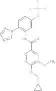 N-(2-(1H-1,2,4-Triazol-1-yl)-5-(trifluoromethoxy)phenyl)-4-(cyclopropylmethoxy)-3-methoxybenzamide