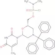 [(2S,6R)-6-{Thymin-1-yl}-4-tritylmorpholin-2-yl]methyl dimethyl-phosphoramidochloridate