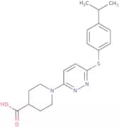 1-(6-{[4-(Propan-2-yl)phenyl]sulfanyl}pyridazin-3-yl)piperidine-4-carboxylic acid