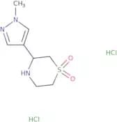 3-(1-Methyl-1H-pyrazol-4-yl)-1λ⁶-thiomorpholine-1,1-dione dihydrochloride