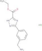 Ethyl 3-[3-(aminomethyl)phenyl]-1H-1,2,4-triazole-5-carboxylate hydrochloride