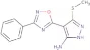 3-(Methylsulfanyl)-4-(3-phenyl-1,2,4-oxadiazol-5-yl)-1H-pyrazol-5-amine