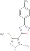 4-[3-(4-Methylphenyl)-1,2,4-oxadiazol-5-yl]-3-(methylsulfanyl)-1H-pyrazol-5-amine