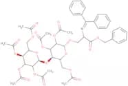 N-Diphenylmethylene-O-(2,3,6,2',3',4',6'-hepta-O-acetyl-b-D-lactosyl)-L-serine, benzyl ester