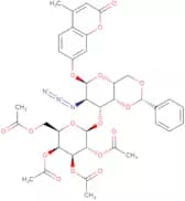 4-Methylumbelliferyl 2-azido-2-deoxy-3-O-(tetra-O-acetyl-b-D-galactopyranosyl)-4,6-O-benzylidene-a…