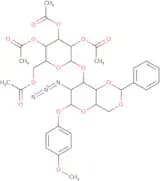 4-Methoxyphenyl 3-O-(2,3,4,6-Tetra-O-acetyl-b-D-galactopyranosyl)-2-azido-4,6-O-benzylidene-2-deox…