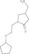 4-(Aminomethyl)-1-[2-(cyclopentyloxy)ethyl]pyrrolidin-2-one