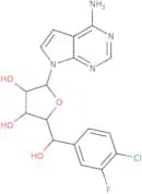 (2R,3R,4S,5R)-2-(4-Amino-7H-pyrrolo[2,3-d]pyrimidin-7-yl)-5-((R)-(4-chloro-3-fluorophenyl)(hydroxy…