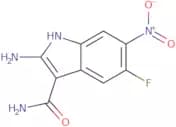 2-Amino-5-fluoro-6-nitro-1H-indole-3-carboxamide