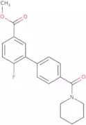 Methyl 4-fluoro-3-[4-(piperidinocarbonyl)phenyl]benzoate