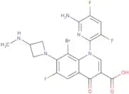 1-(6-Amino-3,5-difluoropyridin-2-yl)-8-bromo-6-fluoro-7-[3-(methylamino)azetidin-1-yl]-4-oxoquinol…
