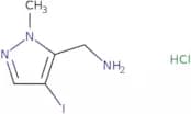 (4-Iodo-1-methyl-1H-pyrazol-5-yl)methanamine hydrochloride