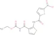 Ethyl (2-(5-nitrothiophene-2-carboxamido)thiophene-3-carbonyl)carbamate
