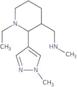 {[1-Ethyl-2-(1-methyl-1H-pyrazol-4-yl)piperidin-3-yl]methyl}(methyl)amine