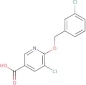 5-Chloro-6-[(3-chlorophenyl)methoxy]pyridine-3-carboxylic acid