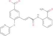 2-(3-(5-nitro-2-(2-pyridylthio)phenyl)prop-2-enoylamino)benzamide