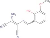 1-amino-2-(1-aza-2-(2-hydroxy-3-methoxyphenyl)vinyl)ethene-1,2-dicarbonitrile
