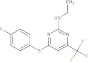 N-Ethyl-4-[(4-fluorophenyl)sulfanyl]-6-(trifluoromethyl)-2-pyrimidinamine