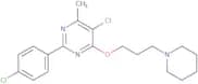 5-​Chloro-​2-​(4-​chlorophenyl)​-​4-​methyl-​6-​[3-​(1-​piperidinyl)​propoxy]​-pyrimidine