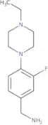 [4-(4-Ethylpiperazin-1-yl)-3-fluorophenyl]methanamine