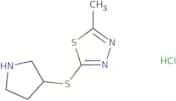 2-Methyl-5-(pyrrolidin-3-ylsulfanyl)-1,3,4-thiadiazole hydrochloride