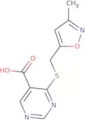 4-{[(3-Methyl-1,2-oxazol-5-yl)methyl]sulfanyl}pyrimidine-5-carboxylic acid