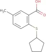 2-(Cyclopentylsulfanyl)-5-methylbenzoic acid