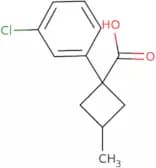 1-(3-Chlorophenyl)-3-methylcyclobutane-1-carboxylic acid, somers