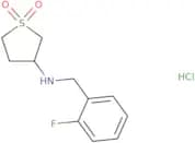 N-[(2-fluorophenyl)methyl]-1,1-dioxothiolan-3-amine hydrochloride