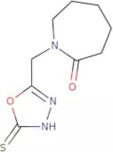 1-[(5-Sulfanyl-1,3,4-oxadiazol-2-yl)methyl]azepan-2-one