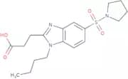 3-[1-Butyl-5-(pyrrolidine-1-sulfonyl)-1H-1,3-benzodiazol-2-yl]propanoic acid