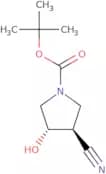 trans-1-Boc-3-Cyano-4-hydroxypyrrolidine