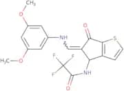 N-[5-[(3,5-Dimethoxyanilino)methylidene]-6-oxo-4H-cyclopenta[b]thiophen-4-yl]-2,2,2-trifluoroaceta…