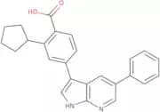 2-Cyclopentyl-4-(5-phenyl-1H-pyrrolo[2,3-b]pyridin-3-yl-benzoic acid