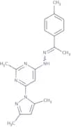 4-(3,5-Dimethyl-1H-pyrazol-1-yl)-2-methyl-6-(2-(1-(p-tolyl)ethylidene)hydrazinyl)pyrimidine