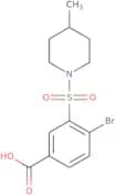 4-Bromo-3-[(4-methylpiperidin-1-yl)sulfonyl]benzoic acid