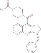 1-{4-[3-(Phenylmethylidene)-1H,2H,3H-cyclopenta[b]quinoline-9-carbonyl]piperazin-1-yl}ethan-1-one