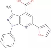 6-(Furan-2-yl)-3-methyl-1-phenyl-1H-pyrazolo[3,4-b]pyridine-4-carboxylic acid