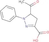 5-Acetyl-1-phenyl-4,5-dihydro-1H-pyrazole-3-carboxylic acid